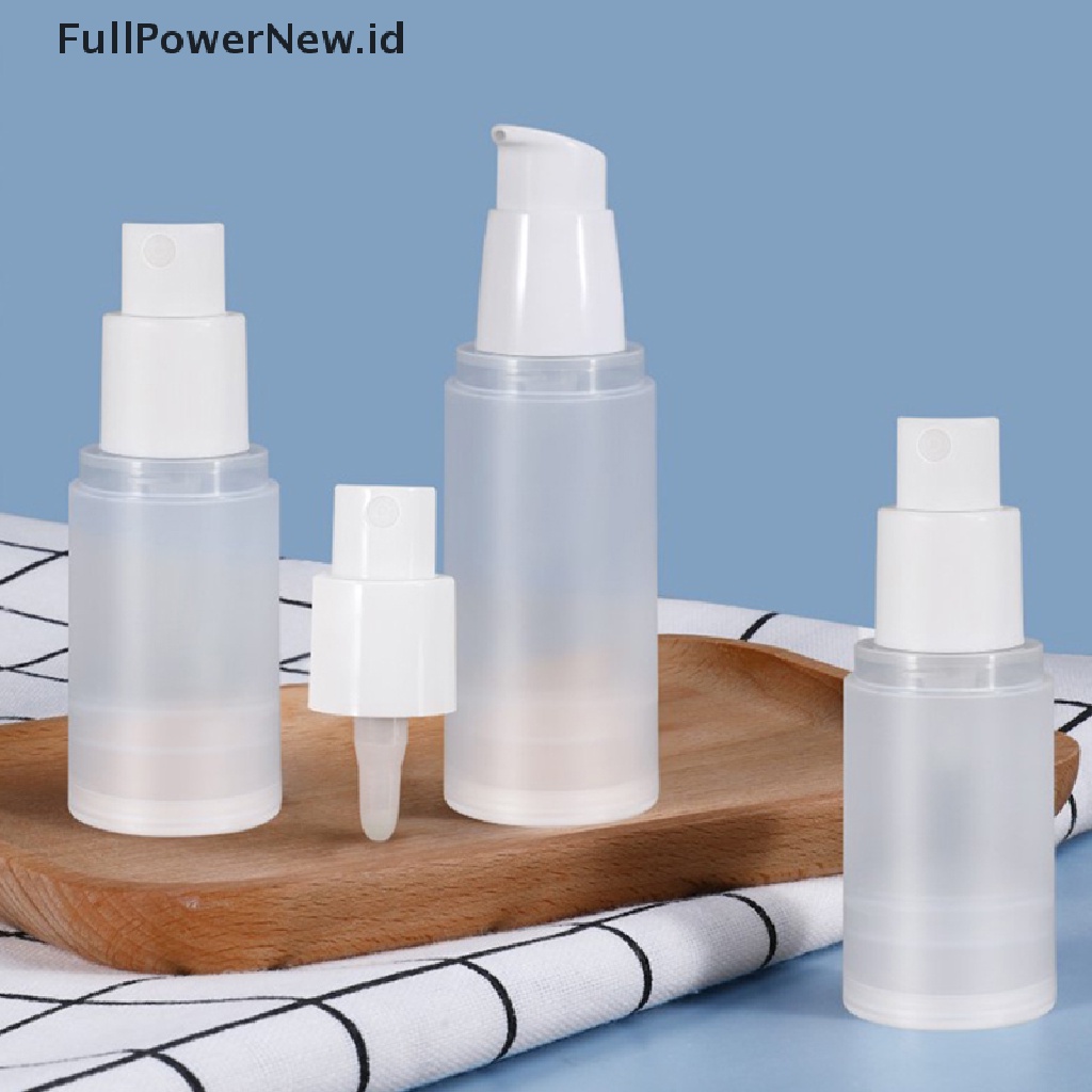 Power 15-100ml Botol Serum Kosong Vacuum Pump Wadah Kosmetik Refillable Bottle ID