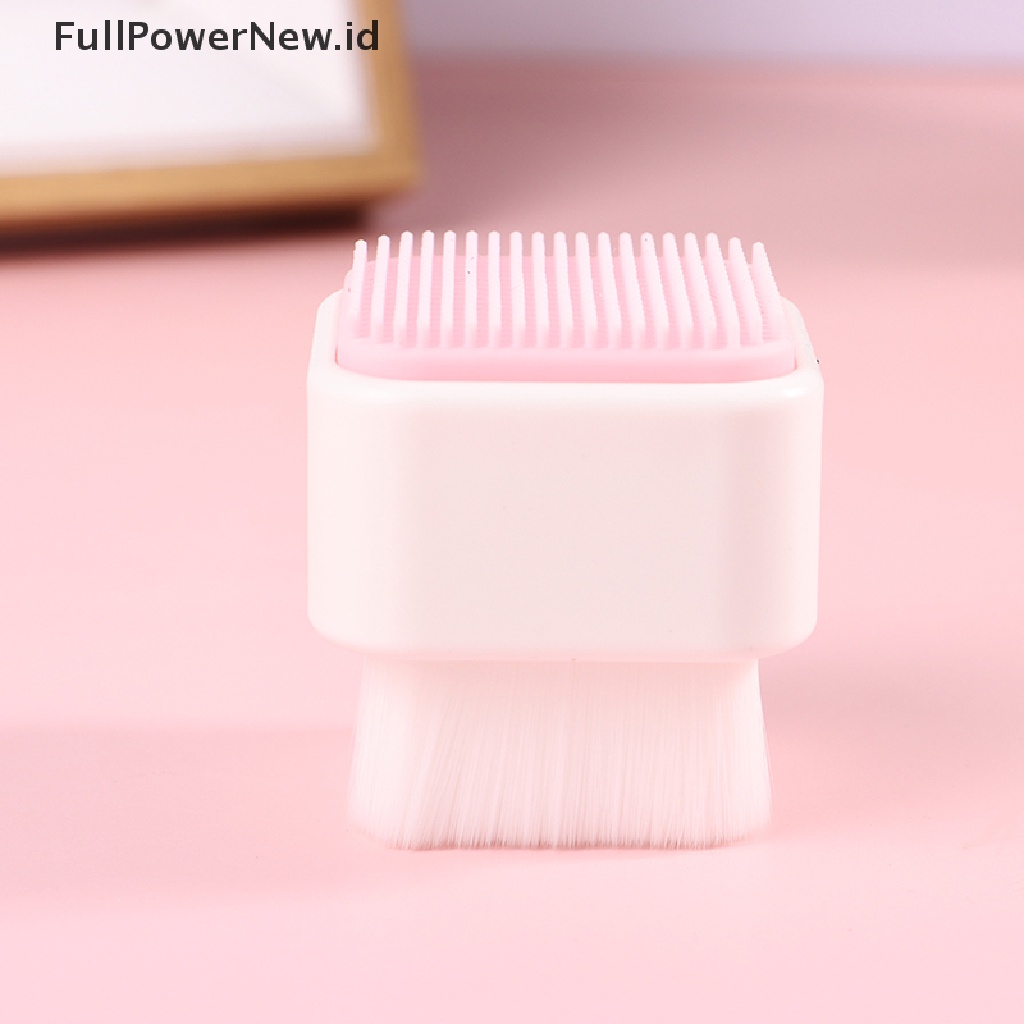 Power 1Pc Silicone Bubbler Cleaning Brushes Sikat Pembersih Wajah Dua Sisi ID