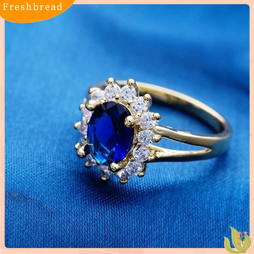 {In Stock} Cincin Pengantin Pengerjaan Halus Perhiasan Hadiah Wanita Elegan Berlian Imitasi Jari Cincin Untuk Prom