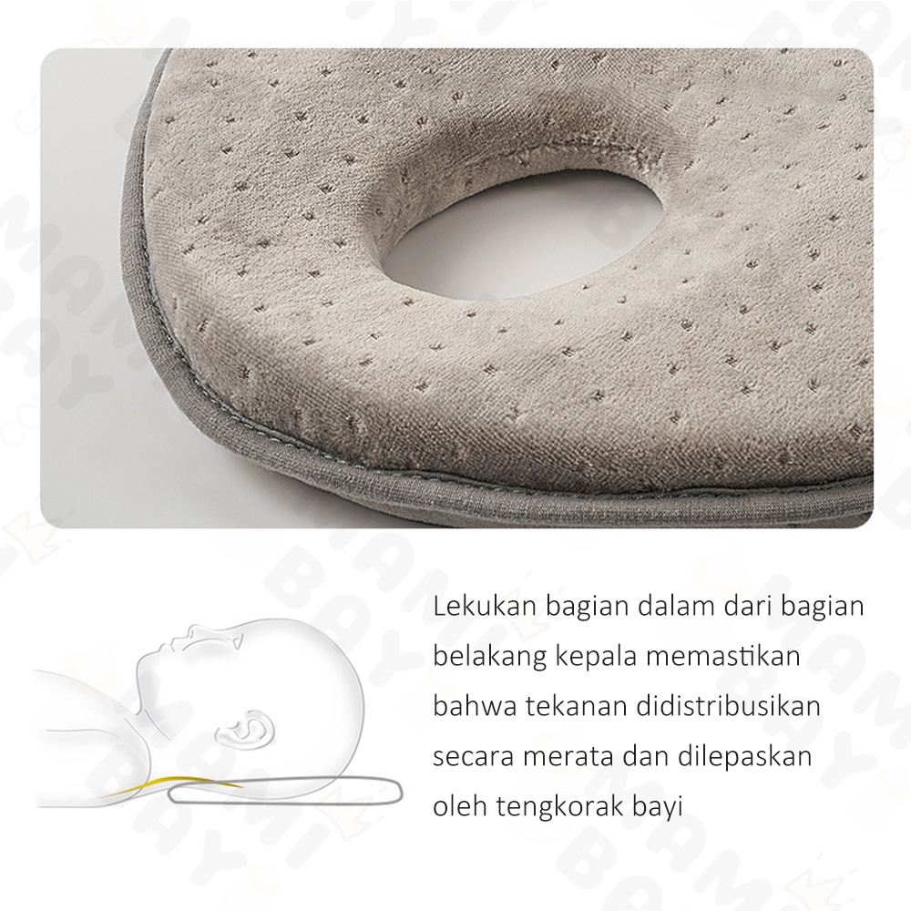 Mamibayi Bantal Premium Memory Foam Bayi Bantal Anti Peyang Lembut