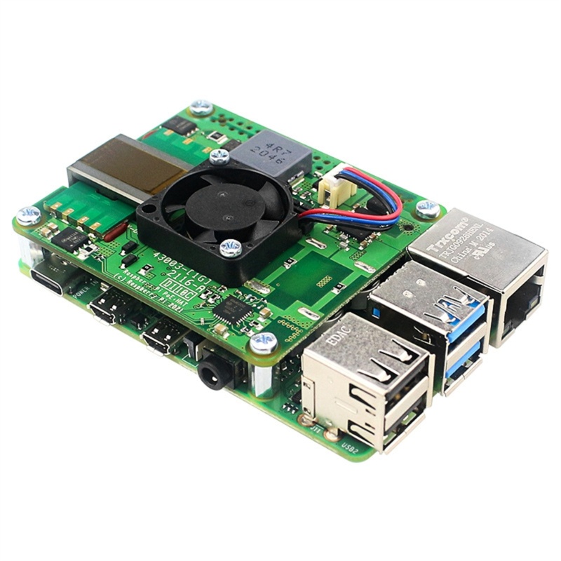 Zzz Untuk RaspberryPi 4B PoE+Topi802 3af Perlengkapan Standar Wajib 5VDC 4A Cooler