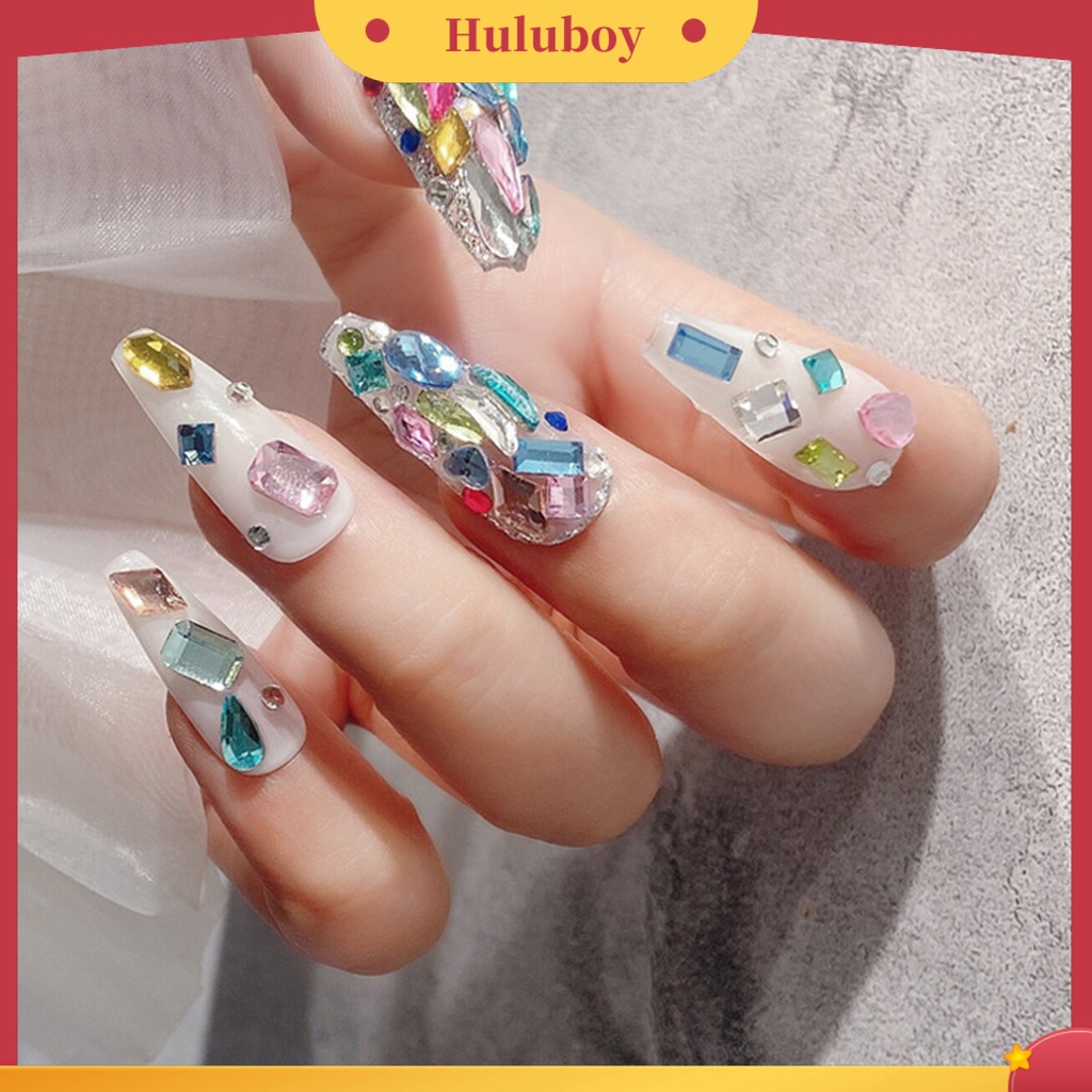 {In Stock} 100Pcs/Bag Kuku Berlian Imitasi Mengkilap Penampilan DIY Kristal Imitasi Halus Gadis Jari Manicure Ornamen Perlengkapan Kecantikan