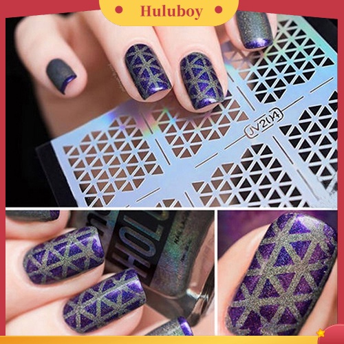 {In Stock} Nail Art Hollow Template Sticker Stamp Stensil Panduan Manicure Tips Stamping Alat