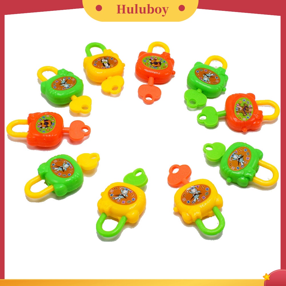 {In Stock} 5Pcs/Set Kunci Plastik Mini Warna-Warni Dengan Kunci Mainan Edukasi Anak Hadiah