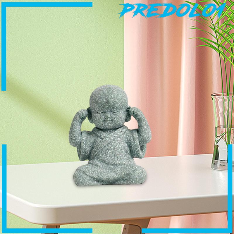 [Predolo1] Figura Monk Patung Buddha Hias Halus Untuk Dekorasi Rumah Desktop