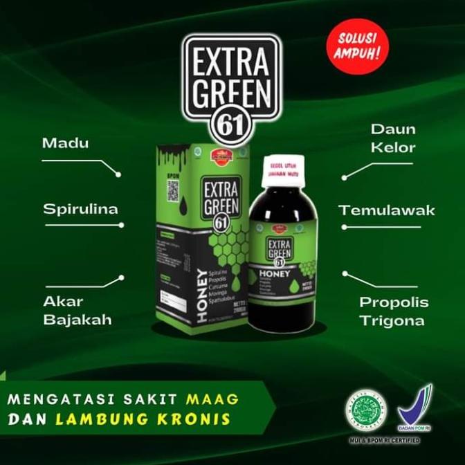 

Madu Hijau Ath-Thoifah Extra Green 61 Obat herba asam lambung maag kronis Honey Akar Bajakah & Spirulina