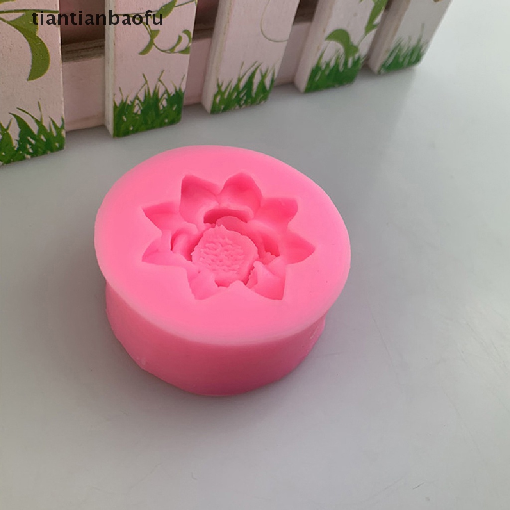 [tiantianbaofu] 1pc Cetakan Silikon Bentuk Lotus DIY Pastry Cupcake Sabun Coklat Bakeware Mold Butik