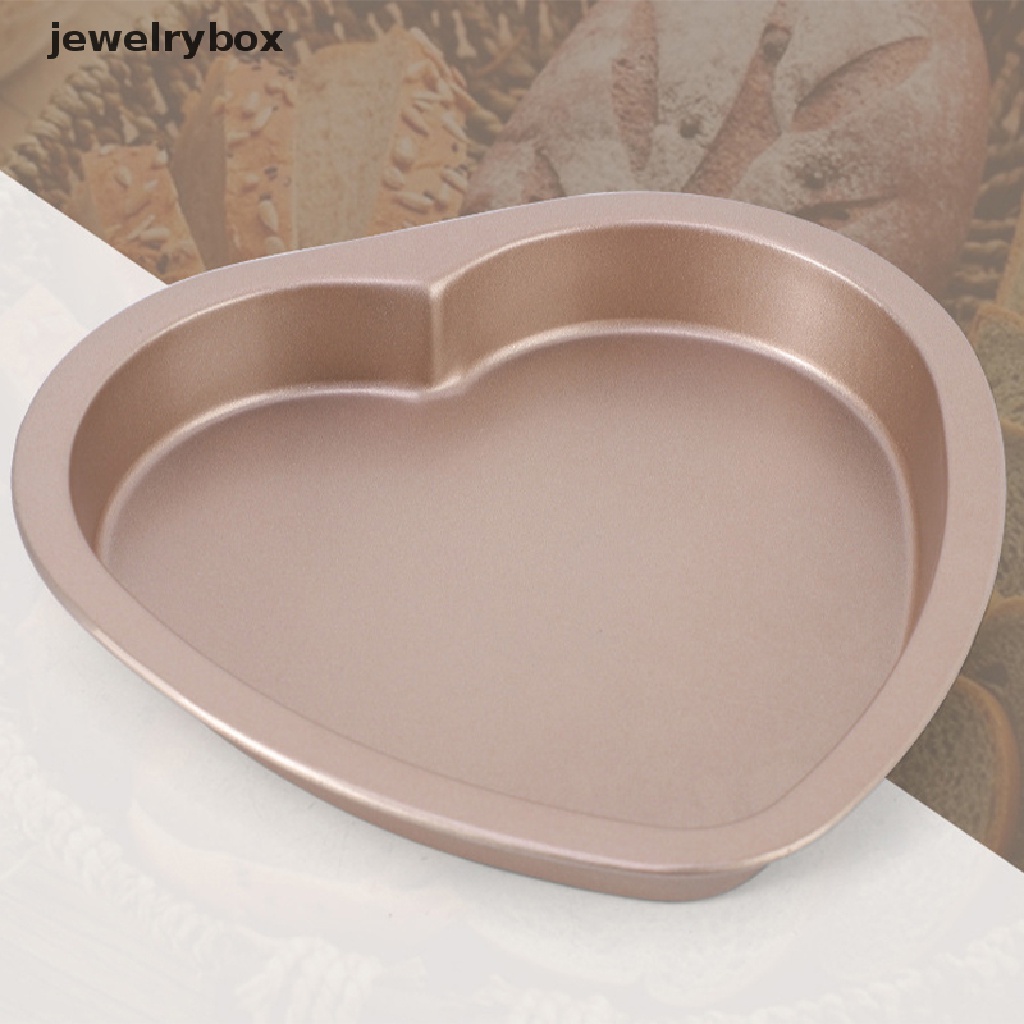 [jewelrybox] 1pc 8inch Loyang Kue Kering Berbentuk Hati Heart Cake Pan Carbon Steel Pizza Pan Boutique