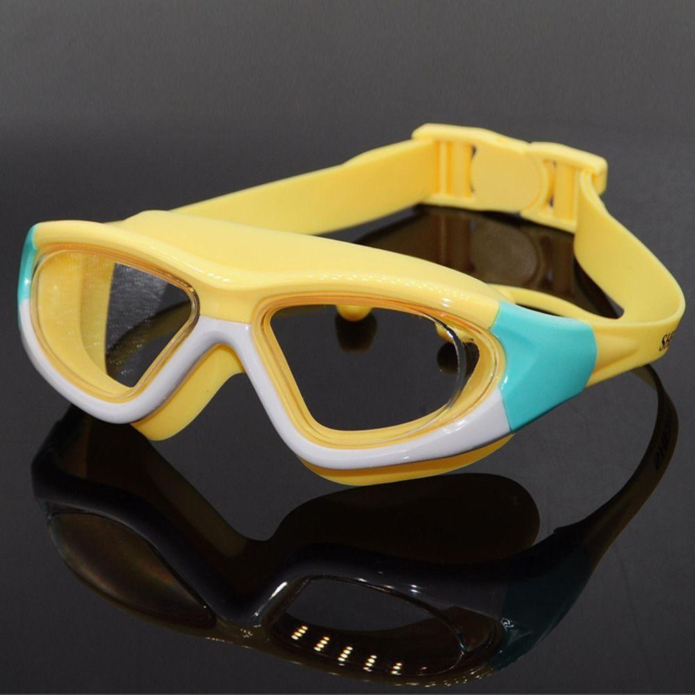 Kacamata Renang Agustina Dengan Earplug Siam Untuk 8-13tahun 2in1 Diving Surfing Goggles Waterproof Kacamata Renang Anak Anti Kabut Anak Kacamata Renang HD
