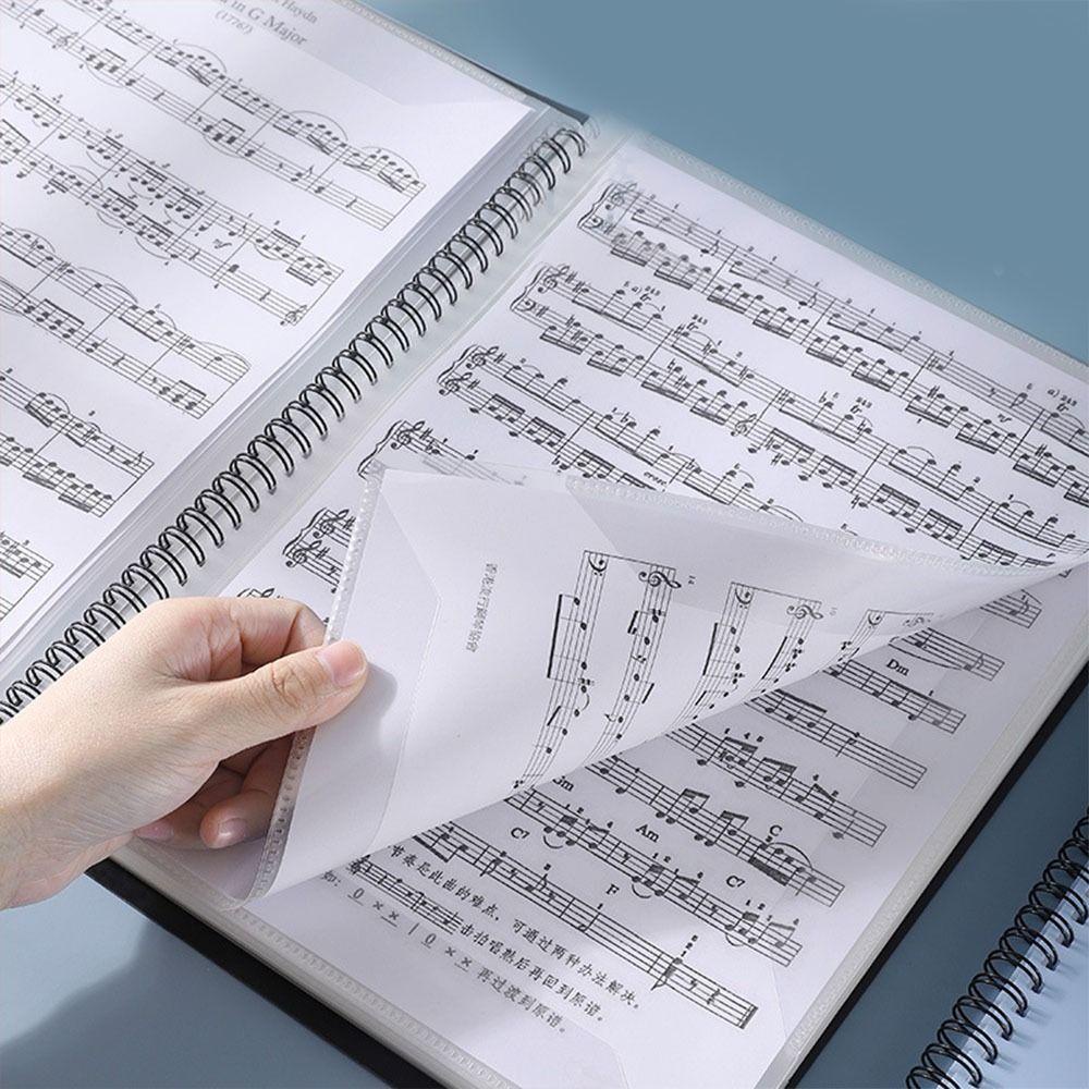 Folder Koil Skort Musik Agustina 5warna 40halaman File Organizer Musisi Stationery Pianis Document Storage Organizer