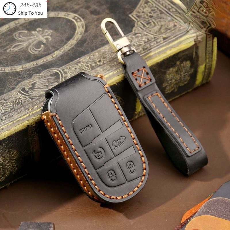 Cover Case Kunci Mobil Untuk Jeep Renegade Grand Cherokee Dodge Ram1500Travel Charger Challenger Compass Horse Herder Chrysler 300C