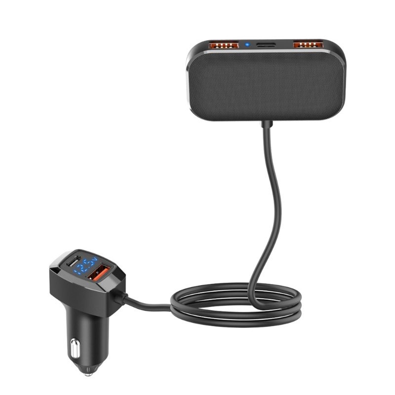 Charger Mobil USB zzz 5port 31W Super Cepat Fast Charging PD 30W QC3 0mobil USB Charger Dengan Kabel