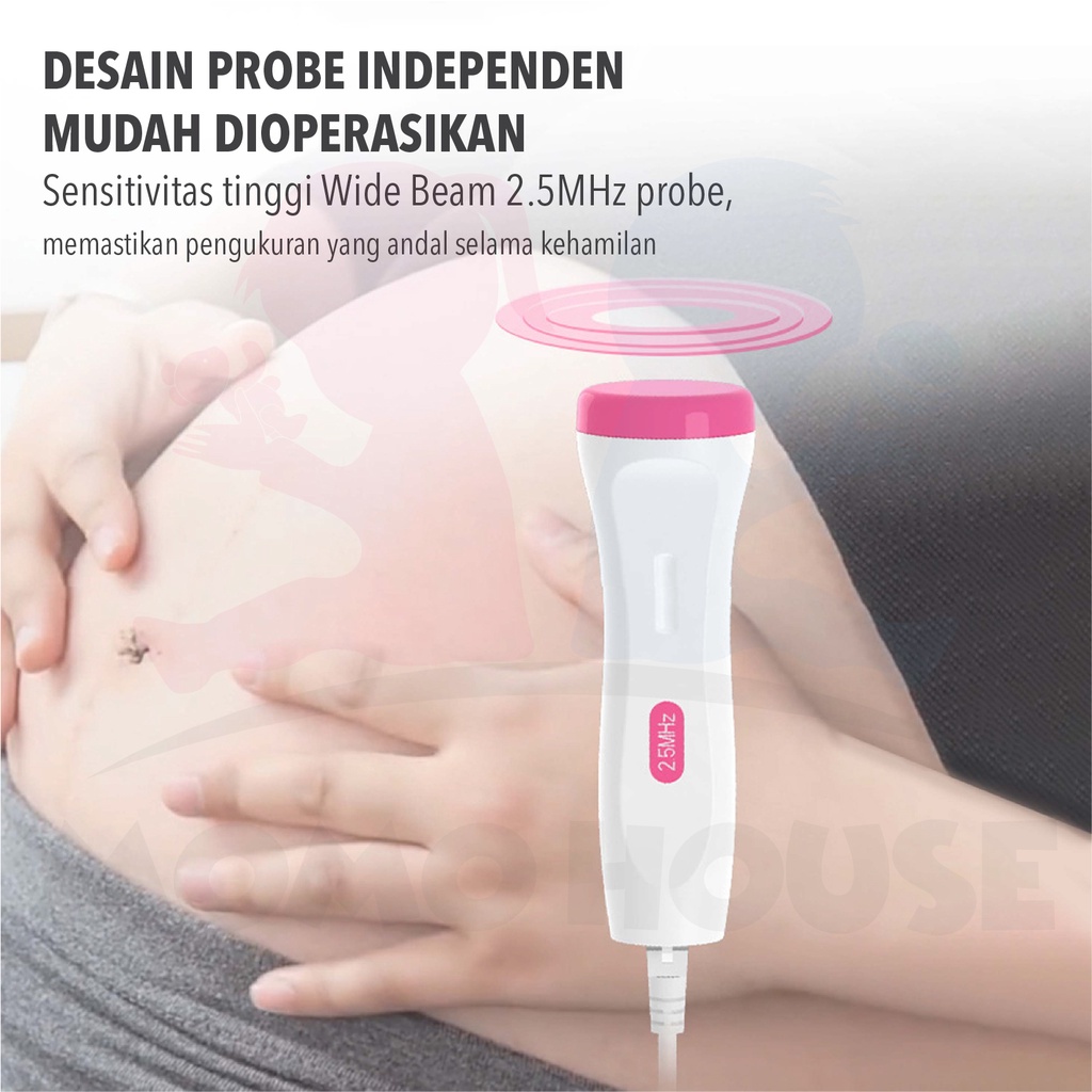 Fetal Doppler Fetal Dopler Alat Pendeteksi Jantung Janin Pendeteksi Detak Jantung Janin Alat Cek Detak Jantung Bayi Dalam Kandungan