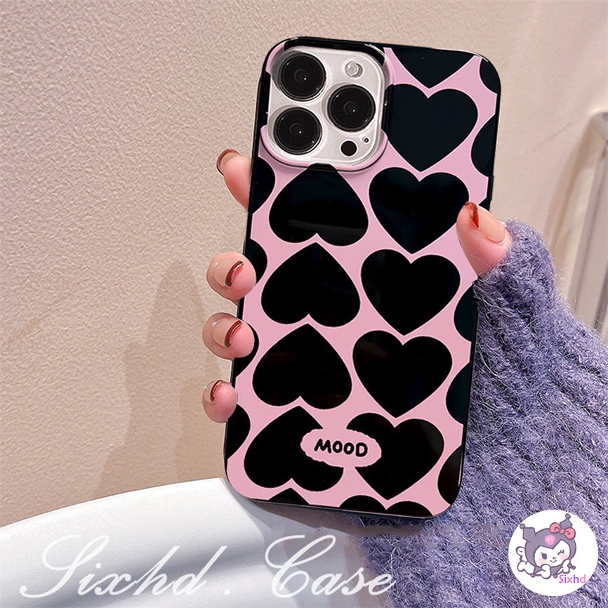 IPHONE Kompatibel Untuk Iphone8 7Plus X Xs Xr Untuk Iphone11 14 13 12 Pro Max SE 2020 Xs Max 6 6s Plus Kamera Pink Bentuk Hati Phone Case Silicon Soft Cover