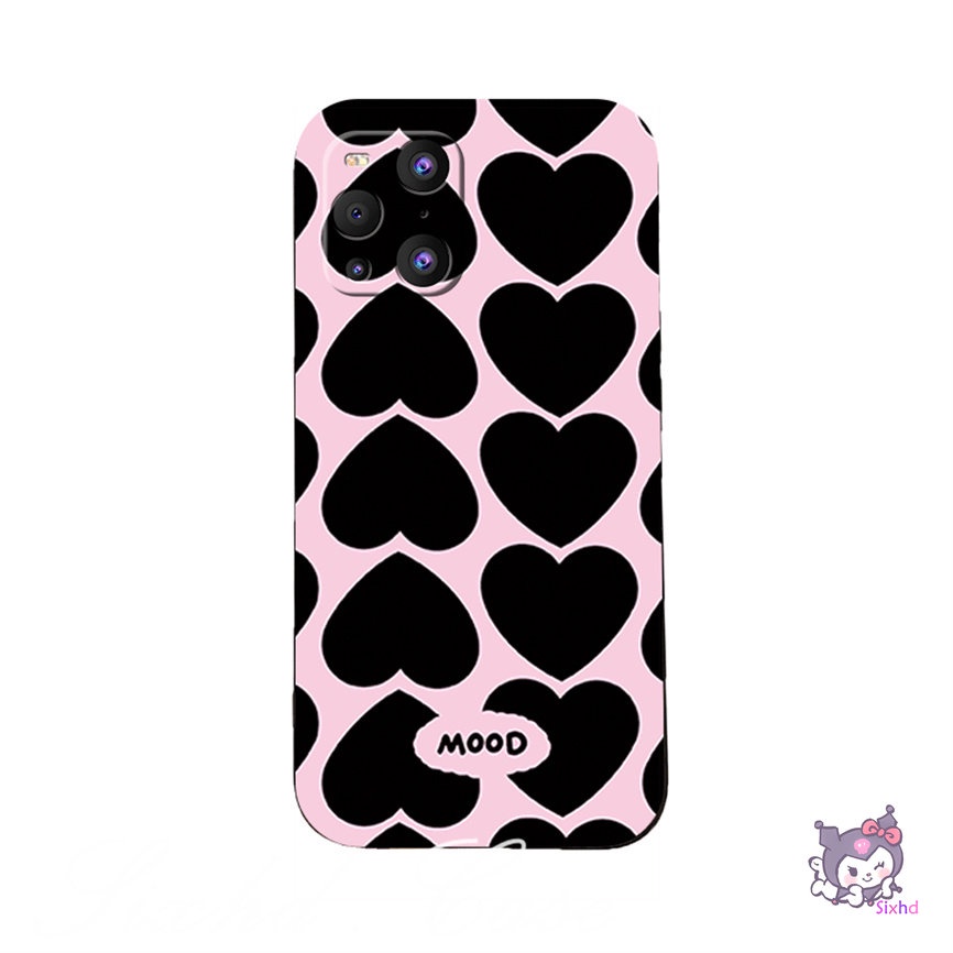 Redmi 12C 10C 10A 9C Note 12 11 11s 12 10 9 8Pro 9T 9A 9 A1 A1+Xiaomi 11Lite 13 12 11T Poco F4 F3 X3Pro Kamera NFC Bentuk Hati Pink Casing Ponsel Silicon Soft Cover