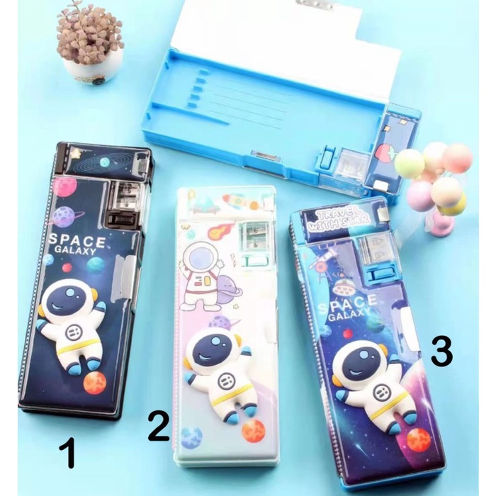 

KT- Kotak pensil 3D/kotak alat tulis/kotak pensil anak/pencil case - Astronot TERBARU