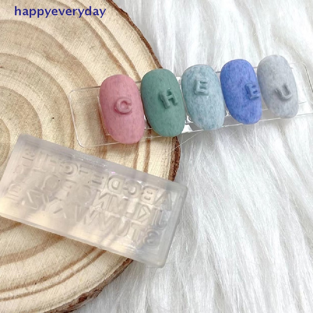 [happy] 1pc 3D Huruf Cetakan Akrilik Dekorasi Nail Art Figure DIY Design Silicone Art [ID]