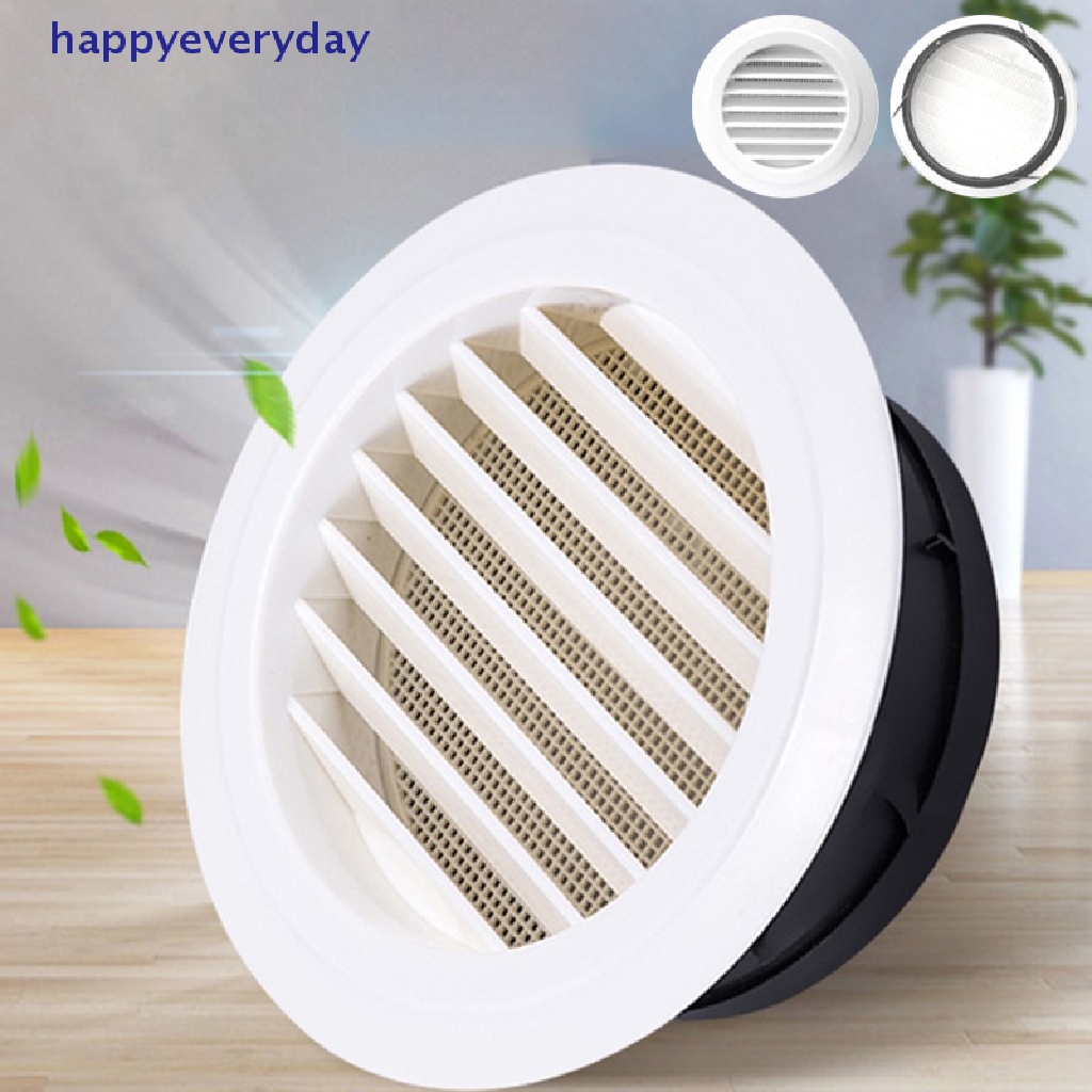 [happy] Exterior Wall Air Vent Grille Kisi Lubang Angin Exhaust Udara Bulat Plastik Ducg [ID]