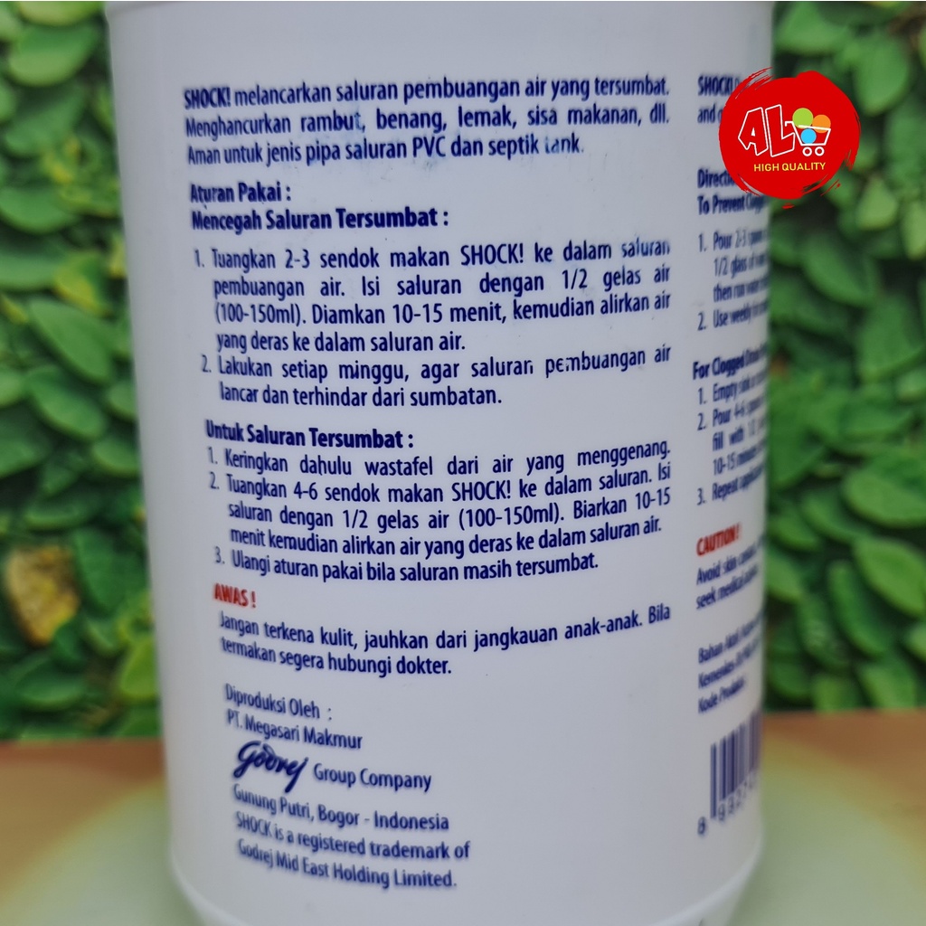 SHOCK Bubuk Anti Sumbat wastafel Toilet Kloset Pipa septik tank 375g Anti Mampet BUBUK ANTI SUMBAT MAMPET PELANCAR SALURAN AIR WC TOILET PIPA//Cairan Anti Mampet Pada WC Westafel / Bubuk Anti Sumbat Mengatasi Wc Wastafel Mampet dengan Cepat dan saluran la