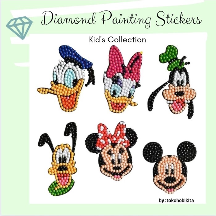 

STK- DIY DIAMOND PAINTING ANAK STICKER . MAINAN ANAK TEMPEL MANIK - disney