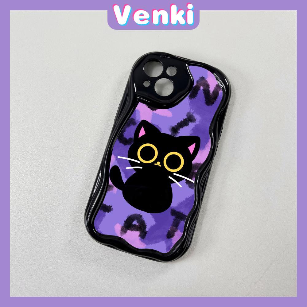 Case iPhone 11 Pro Max TPU Soft Glossy Curved Wave Case Cute Cartoon Cat Camera Protection Shockproof For iPhone 14 13 12 11 Plus Pro Max 7 Plus X XR