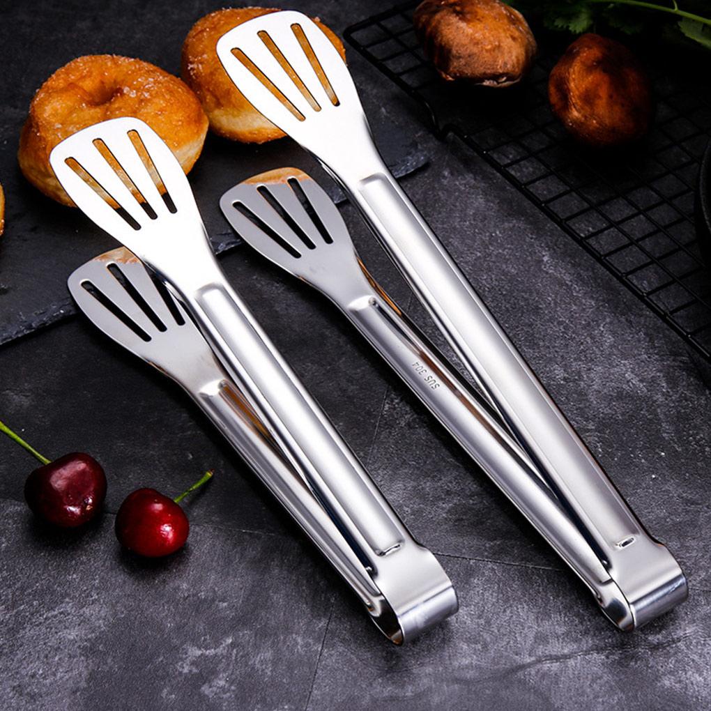 Klip Makanan Penjepit Steak Barbekyu Tong Opsional Ukuran Grip Roti Dapur Gadget Dicuci Ada Burr Menebal Alat BBQ