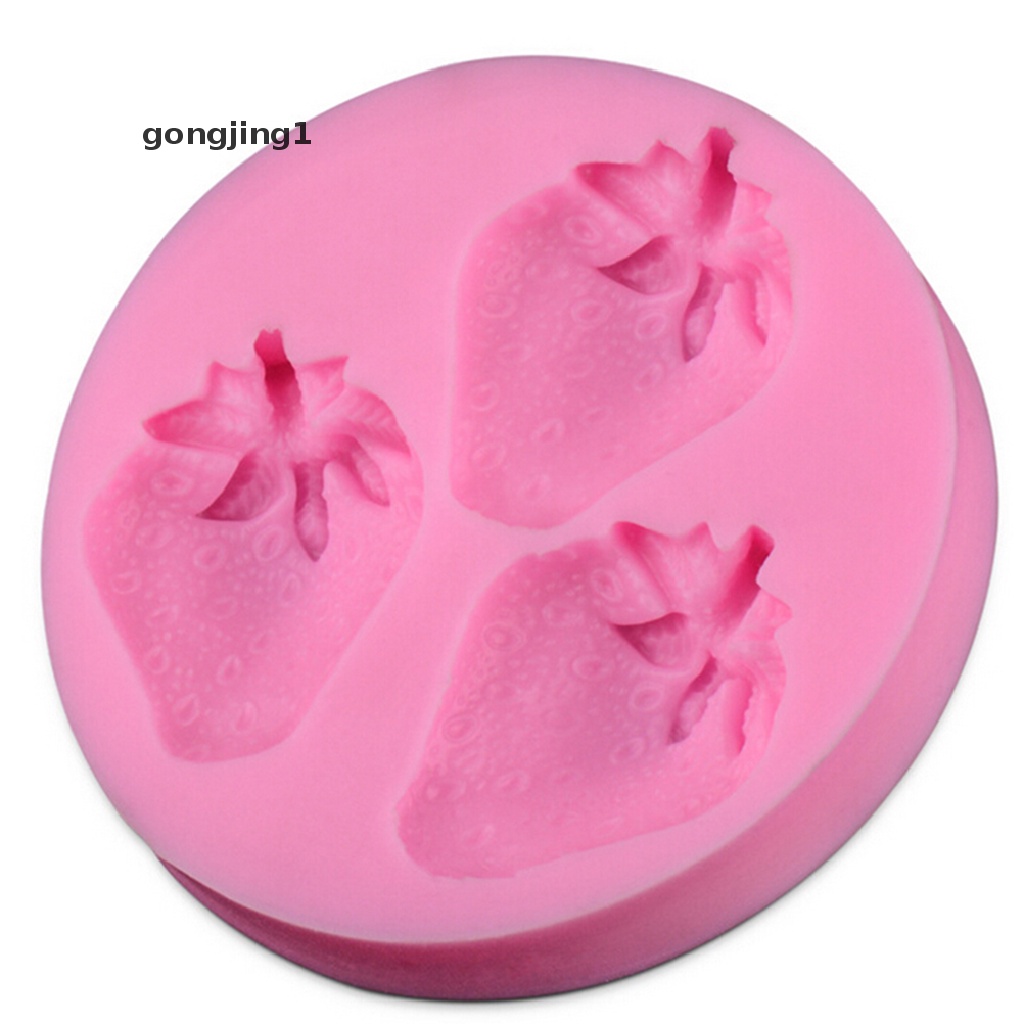 Ggg Cetakan Silikon Fondant Cake Coklat Decorag Cetakan Sabun Baking Strawberry ID