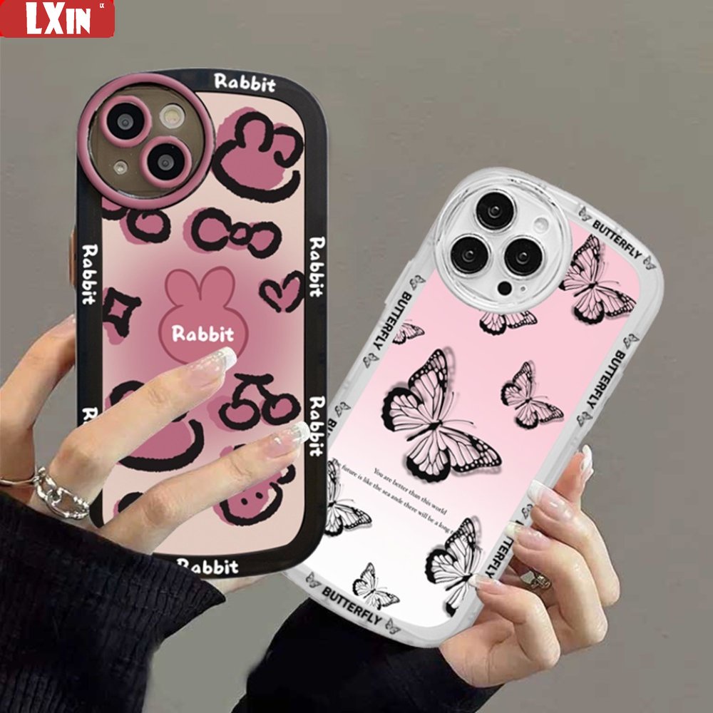 Casing Redmi 10C 10A 9C 9T 9A Note 11S 11 11E Pro Note10 5G Note 10S Note 9 9S Pro Note8 Pro Note7 Poco M5S M3 X3 Pro NFC Phantom Butterfly Line Rabbit Fashion Simple Soft Case