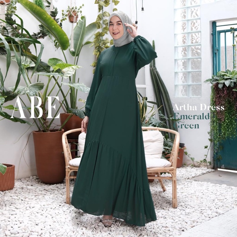 ANINDHITA DRESS - Gamis Seragam - Gamis pesta - Gamis Polos - Gamis Pesta Ceruty - Baju Seragam Pest