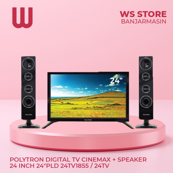 Polytron Digital TV Cinemax + Speaker 24 inch 24″PLD 24TV1855 / 24TV