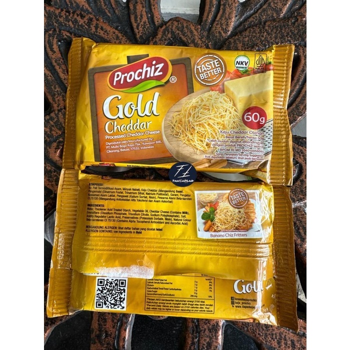 

Keju Olahan Parut Serut Prochiz Gold Cheddar Mini 60 gram 60gr ORI