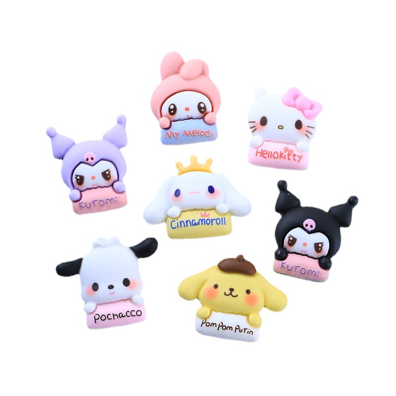 Kuromi/cinnamoroll/kitty Casing Ponsel DIY Bahan Aksesoris Aksesoris Klip Rambut Kepala Tali Dekorasi