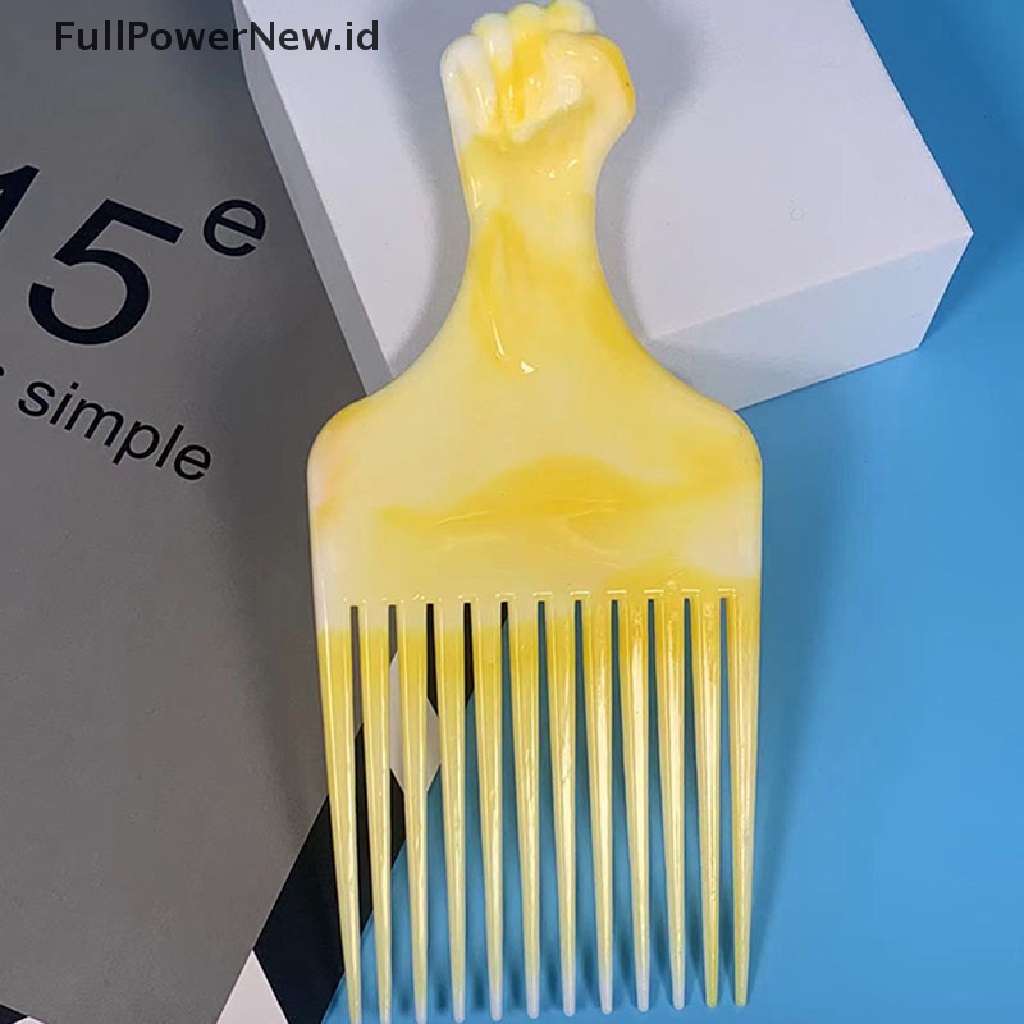 Power Wide Teeth Brush Pick Comb Garpu Sikat Rambut Insert Sisir Alat Styling Rambut Plastik ID