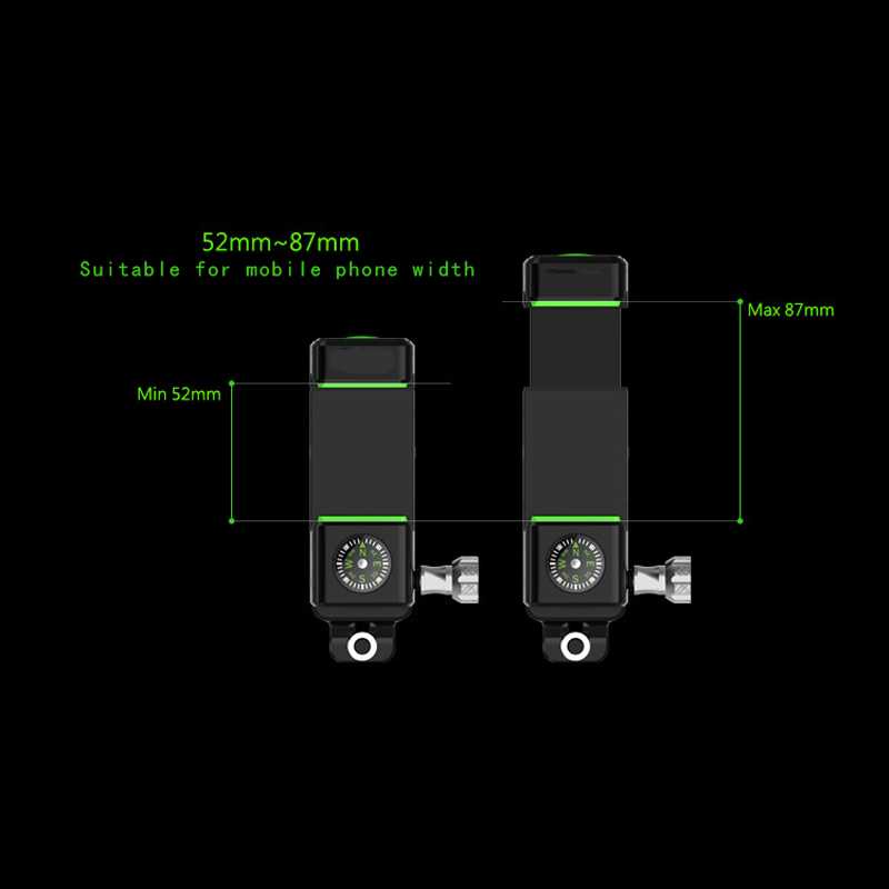 Holder  Smartphone Sepeda dengan Kompas dan Lampu LED - Q003