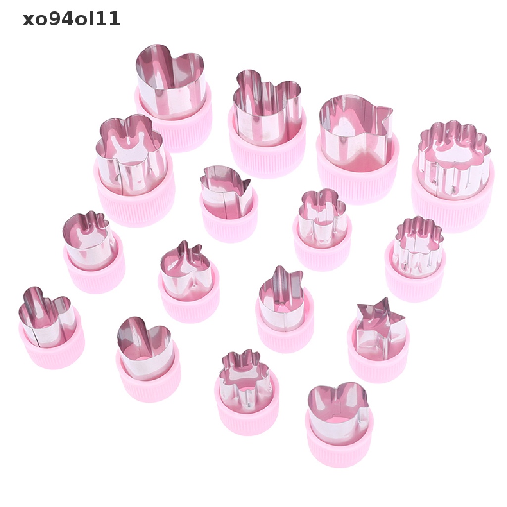 Xo Pemotong Sayuran Gagang Plastik Pink Stainless Buah Cutg Die Alat Dapur OL