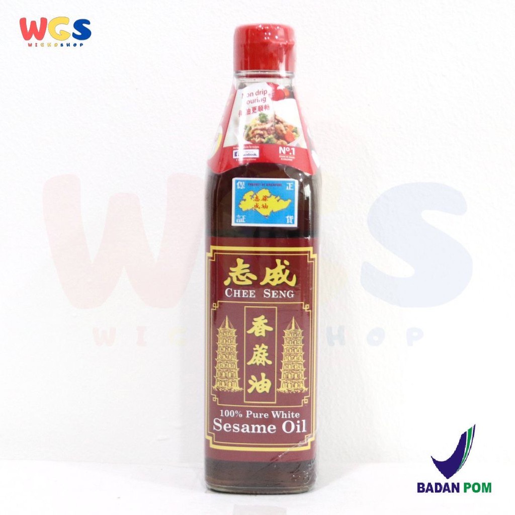 

Chee Seng Double Pagoda 100% Pure White Sesame Oil 375 ml - Minyak Wijen Putih - Halal - BPOM