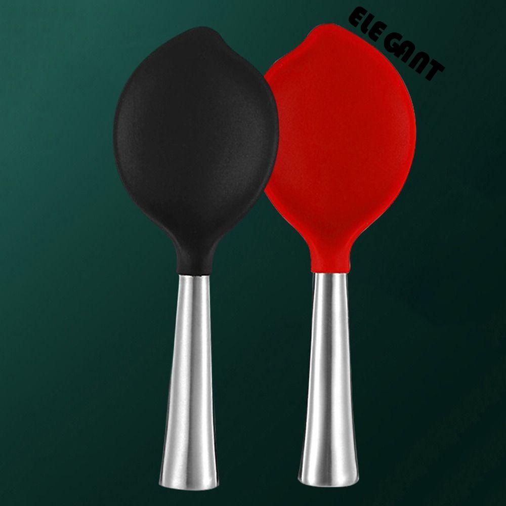 [Elegan] Rice Paddle Cooking Dinnerware Stand-up Silikon Anti Lengket Anti Karat Serving Spoon