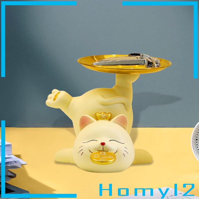 [HOMYL2] Patung Patung Kucing Pintu Masuk Modern Tempat Kunci Kitten Statue Vanity Tray