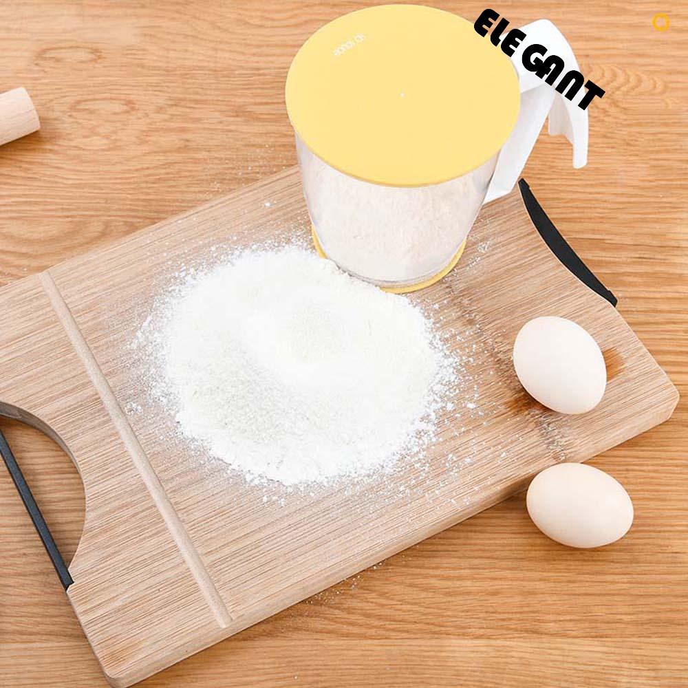 [Elegan] Saringan Tepung Handheld Home Bakeware Mesh Icing Sugar Baking Pastry Alat