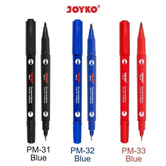 

(PERPCS) Joyko Permanent Marker Spidol Permanen Dual Tip PM31-33