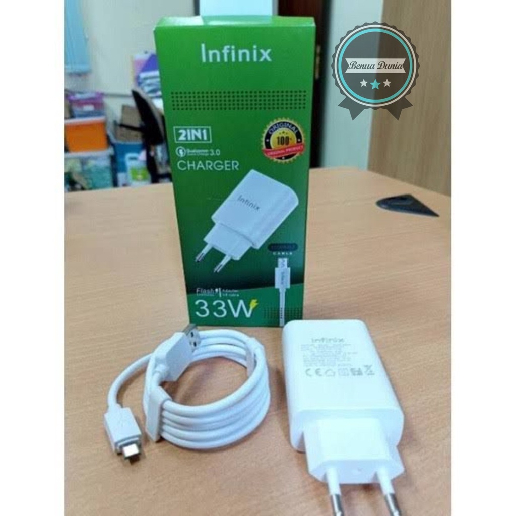 Charger Cashan Infinix Fast Charging 3A 33W ORIGINAL tipe c USB BD3417 oem