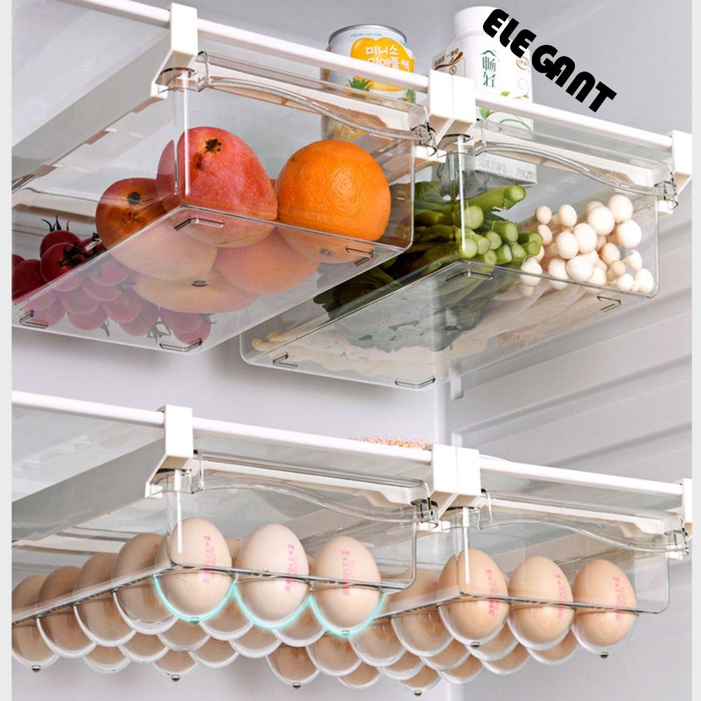 [Elegan] Wadah Penyimpanan Ukuran Kecil Desain Unik Plastik Egg Organizer Adjustable Organizer Box