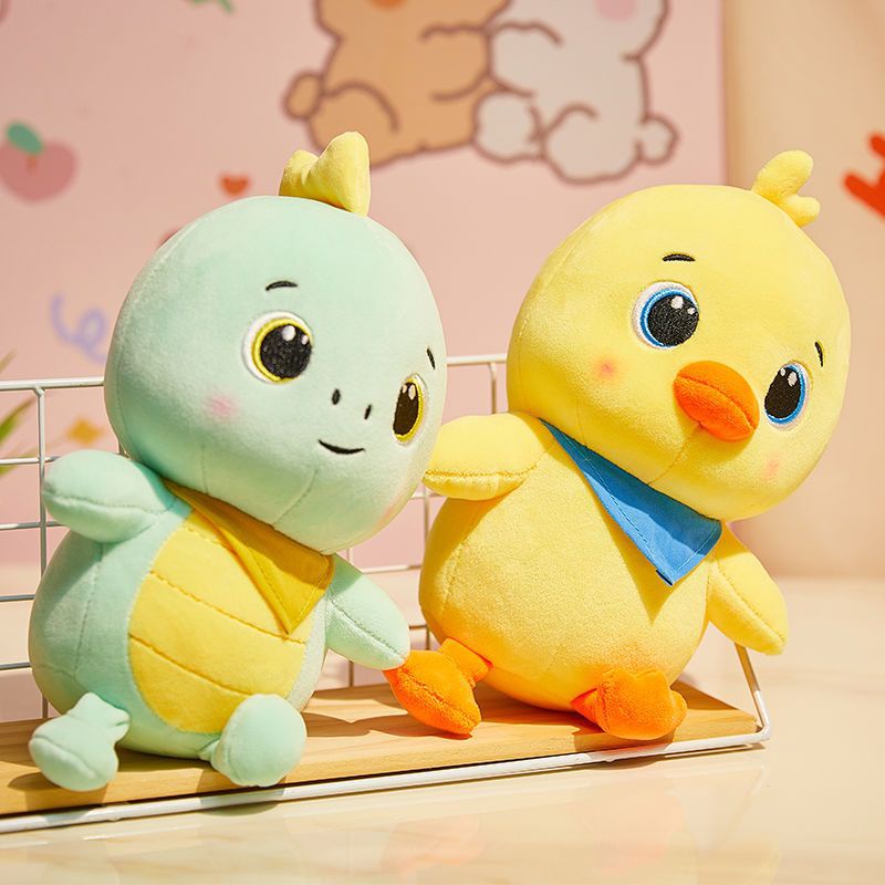 Terbaru Kartun Mainan Mewah Kawaii Animal Yellow Chick Boneka Anak Kreatif Dinosaurus Pinguin Boneka Mainan Untuk Anak Hadiah Natal