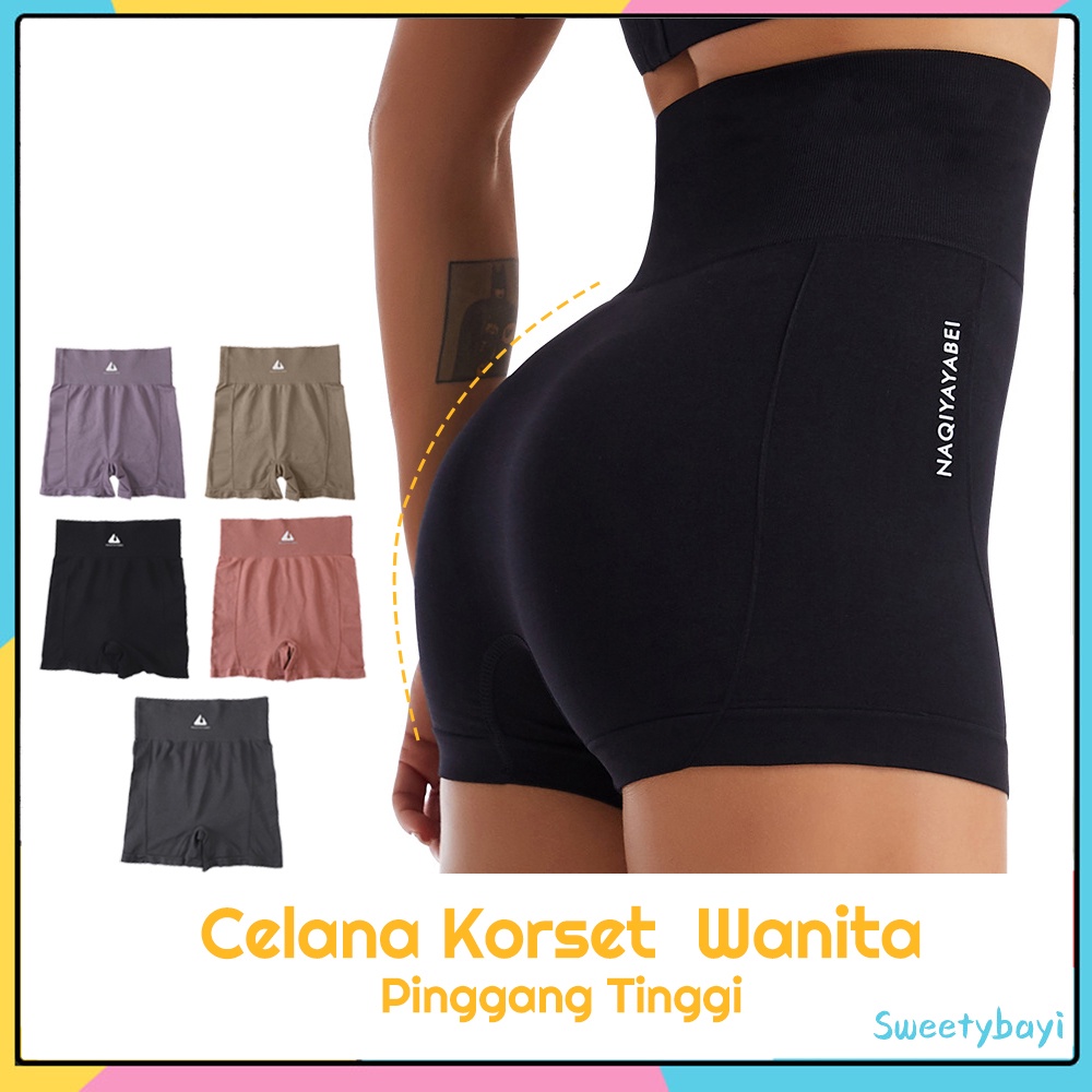 Sweetybayi High waist boxer wanita Celana korset pinggang tinggi pengecil perut