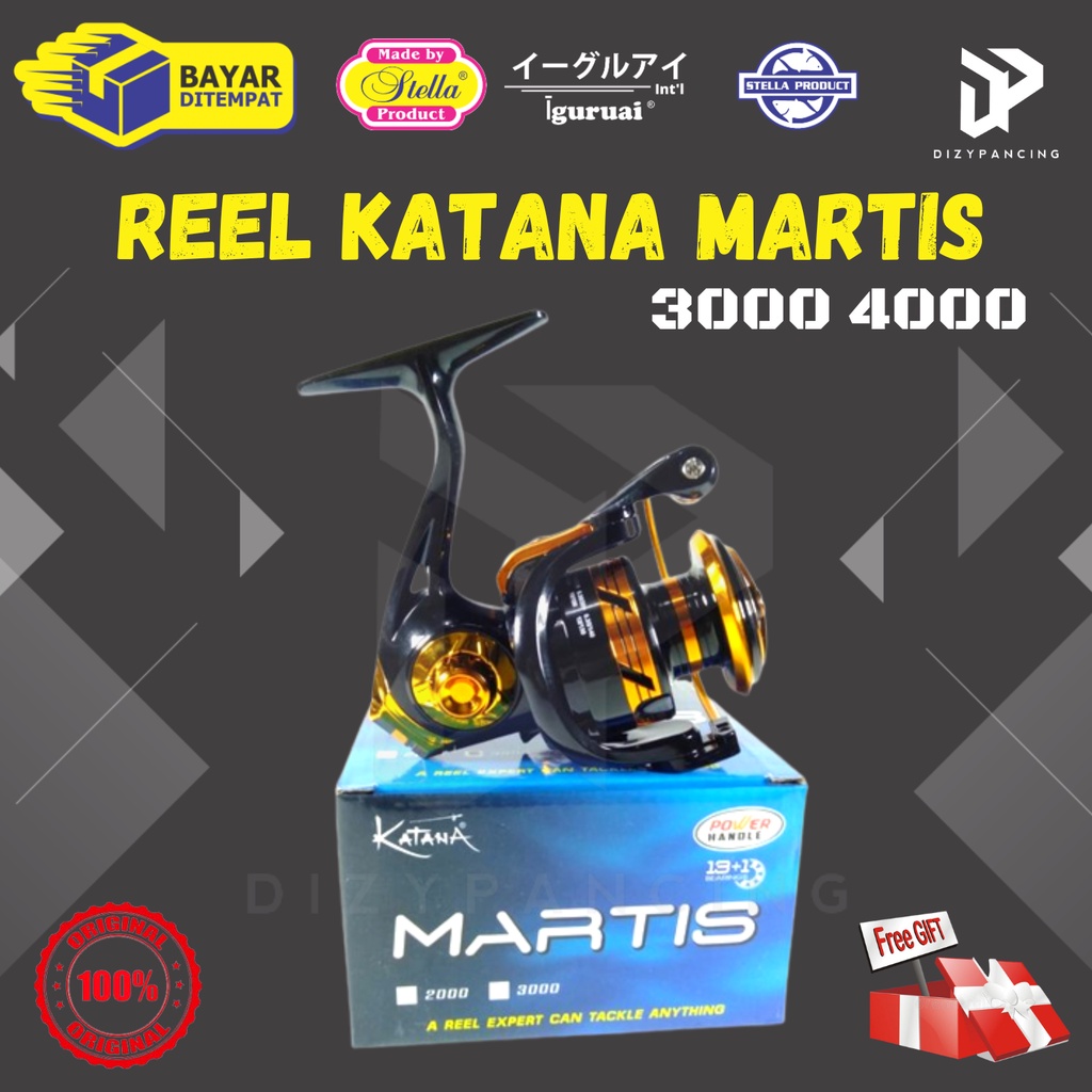 Reel Pancing Kerekan Katana Martis 4000 3000 japan quality super kuat Power handle Alumunium Spool
