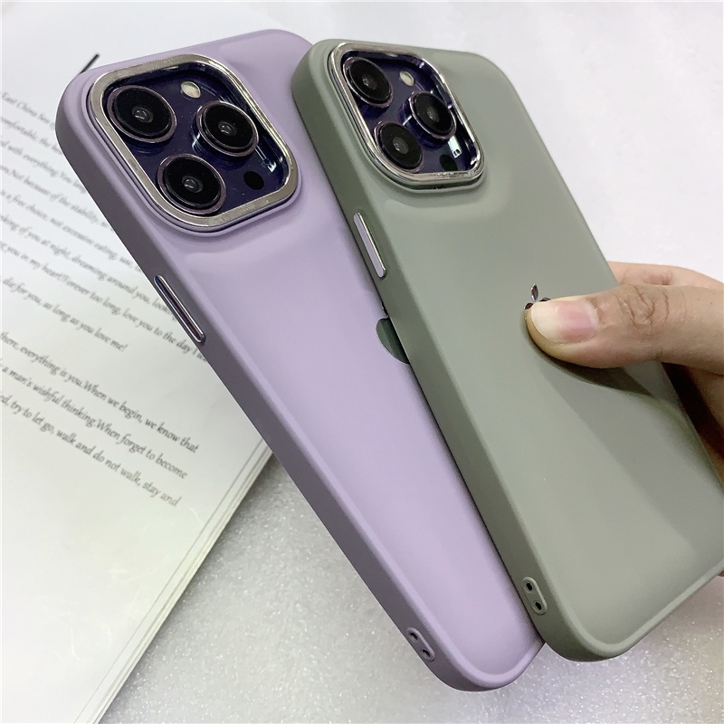 IPHONE Lensa Electroplated Cream Roti Gaya Silikon Lembut Untuk Casing Iphone11 Pro Max Xr Merasa Nyaman