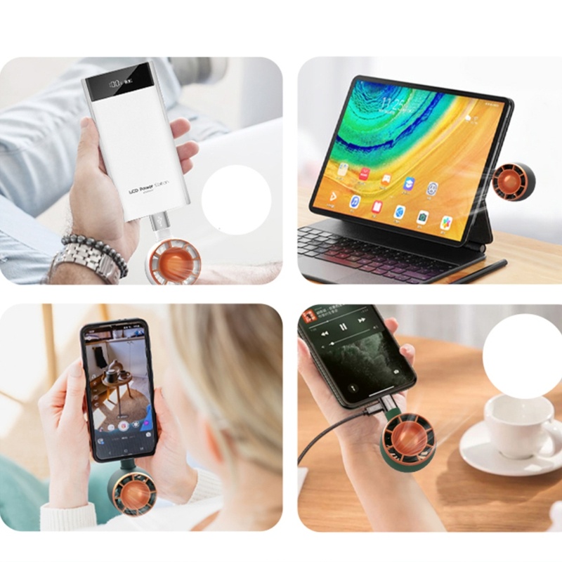 Cre Kipas Angin Portable Genggam Tipe-C Dengan Turbo-blades Kipas Pendingin Multifungsi Kebisingan Rendah Untuk Asrama Kantor Rumah