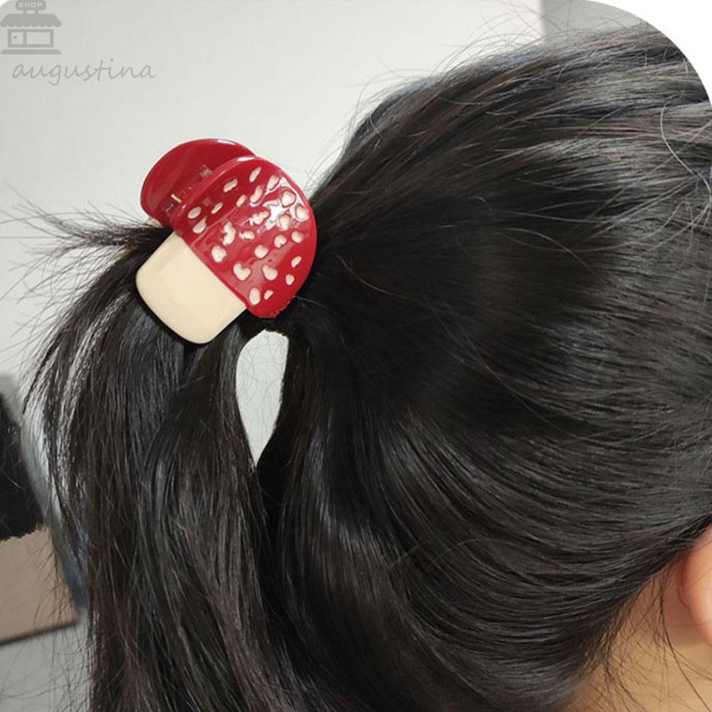 Agustina Jamur Rambut Cakar Tidak Biasa Mode Geometris Untuk Wanita Asam Asetat Lucky Knot Hiu Klip Hiasan Kepala Ponytail Holder Wanita Klip Rambut