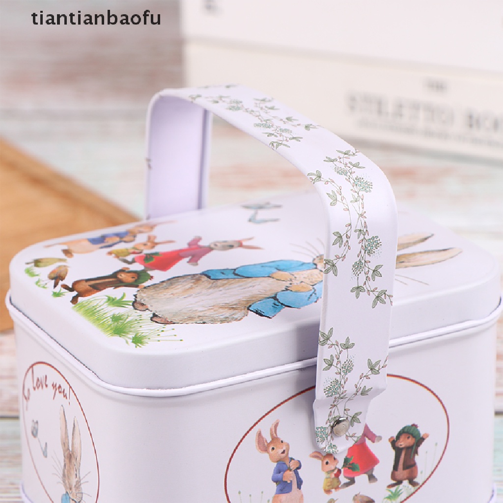 [tiantianbaofu] Vintage Kecil Koper Penyimpanan Tin Candy Box Gift Box Earphones Box Case Rumah Organizer Portable Butik