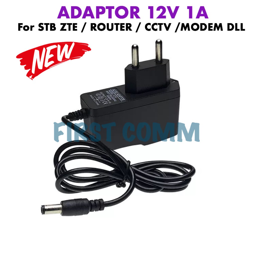 ADAPTOR STB ZTE CCTV MODEM ROUTER 12V 1A POWER SUPPLY ADAPTOR 12V 1A